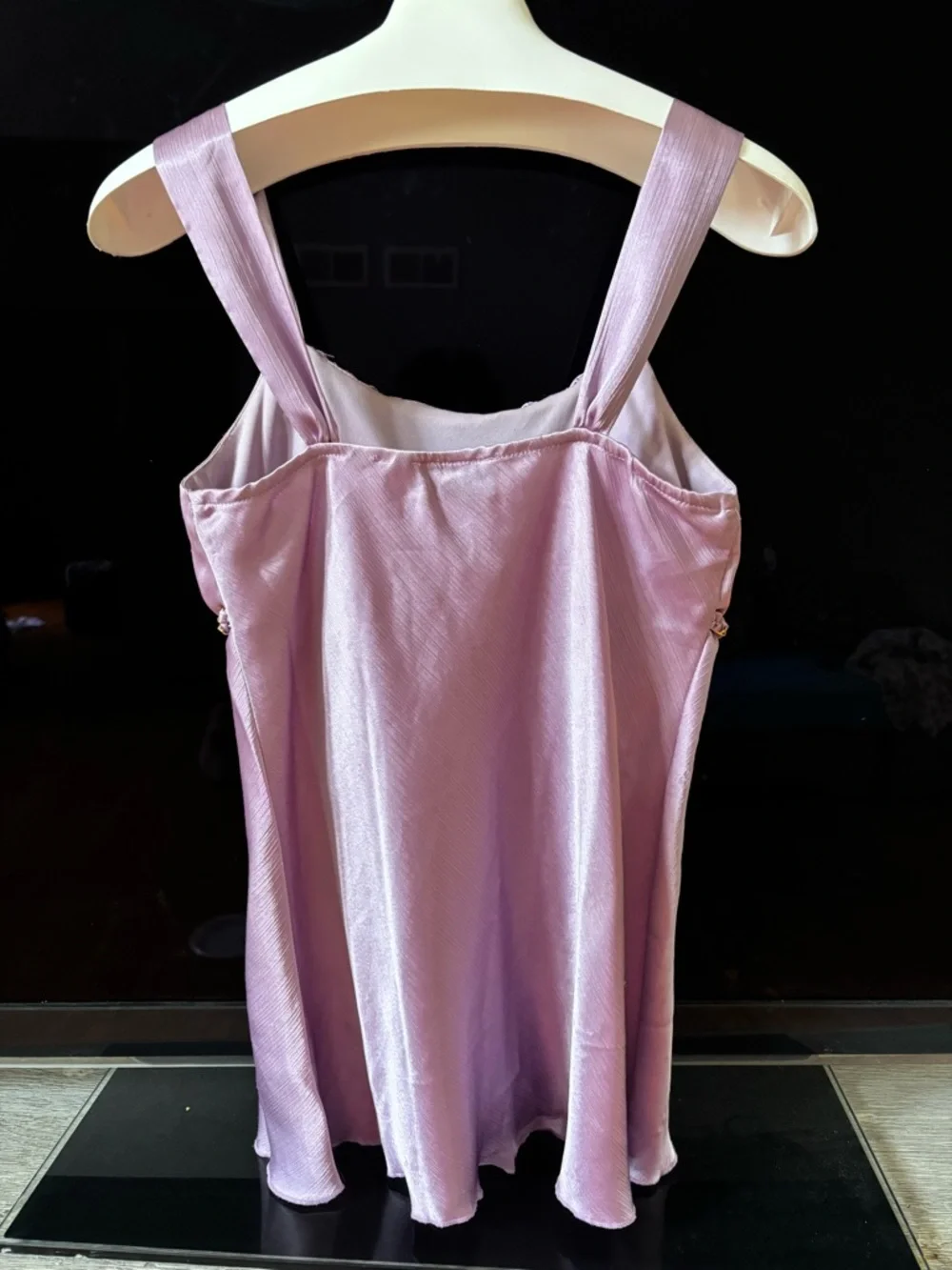 Iz Byer Lilac Satin Camisole with Chain Waist Detail - Picture 8 of 8